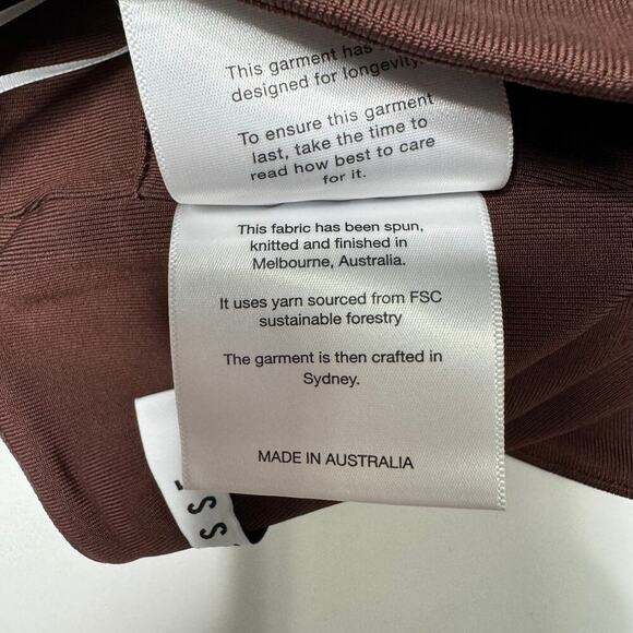 Esse Studios Strapless Crop Top Tube in Brown Size US 4 - Picture 9 of 9